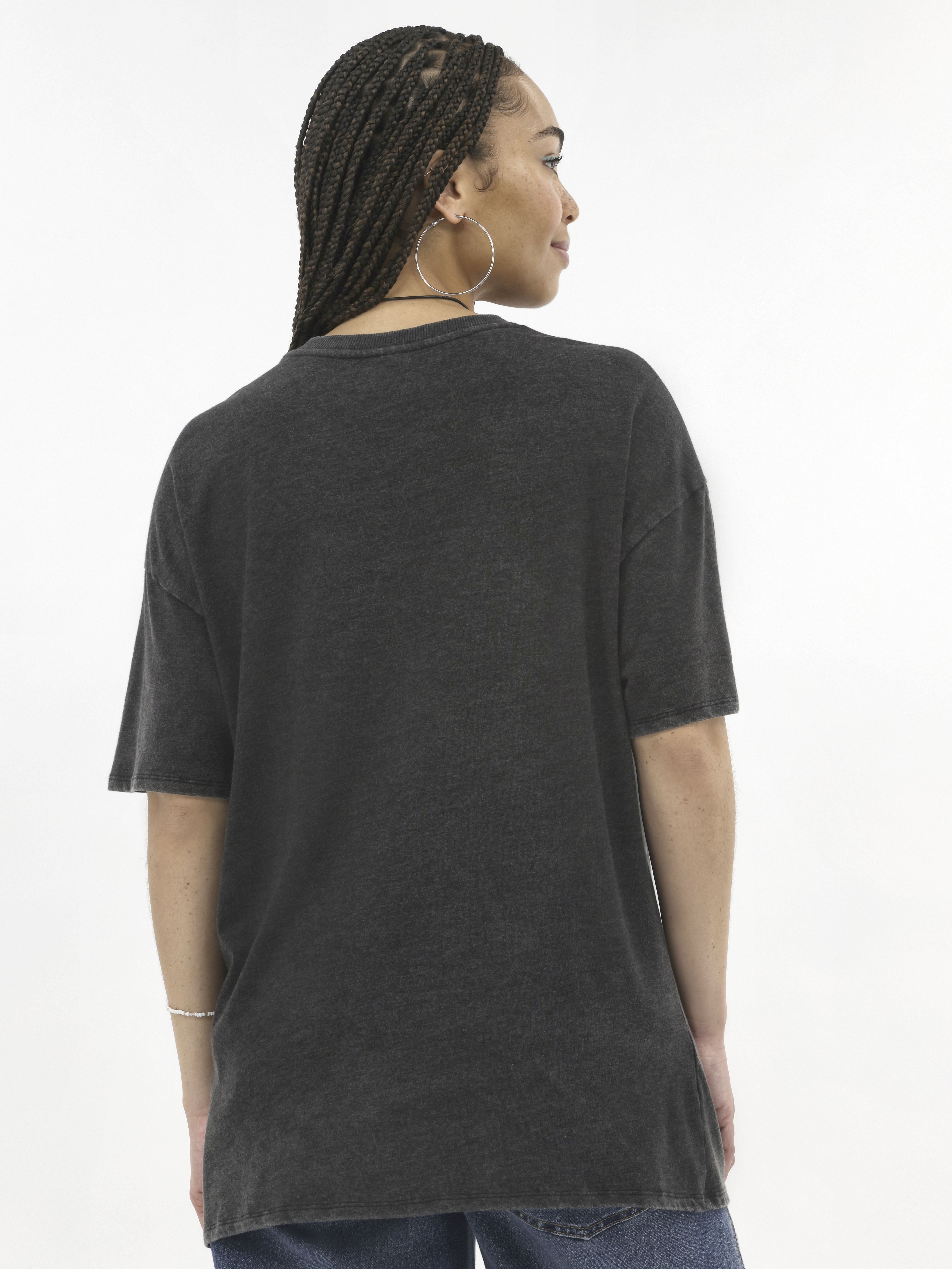 No Boundaries Washed Graphic Boyfriend Tee, Women's
