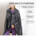 thumbnail image 4 of Heated Cape Blanket Cordless USB Electric Shawl Blankets Portable Heats up Quickly with Pocket Home Office Travel Electric Poncho Wrap, 4 of 5