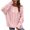 Pink, variant on hoksml Sweaters for Women Fashion One Shoulder Loose Solid Color Womens Sweaters Long Sleeve Pullover Sweater Tops on Clearance