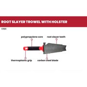 Root Slayer 17011 Heavy Duty Steel Garden Trowel with Serrated Blade and Holster
