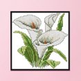 thumbnail image 3 of 17x17cm Kit de Costura DIY Punto de Cruz 14CT Estampado (H453 Flor Blanca) Tmvgtek Oficina Multiescena Multifunción, 3 of 9