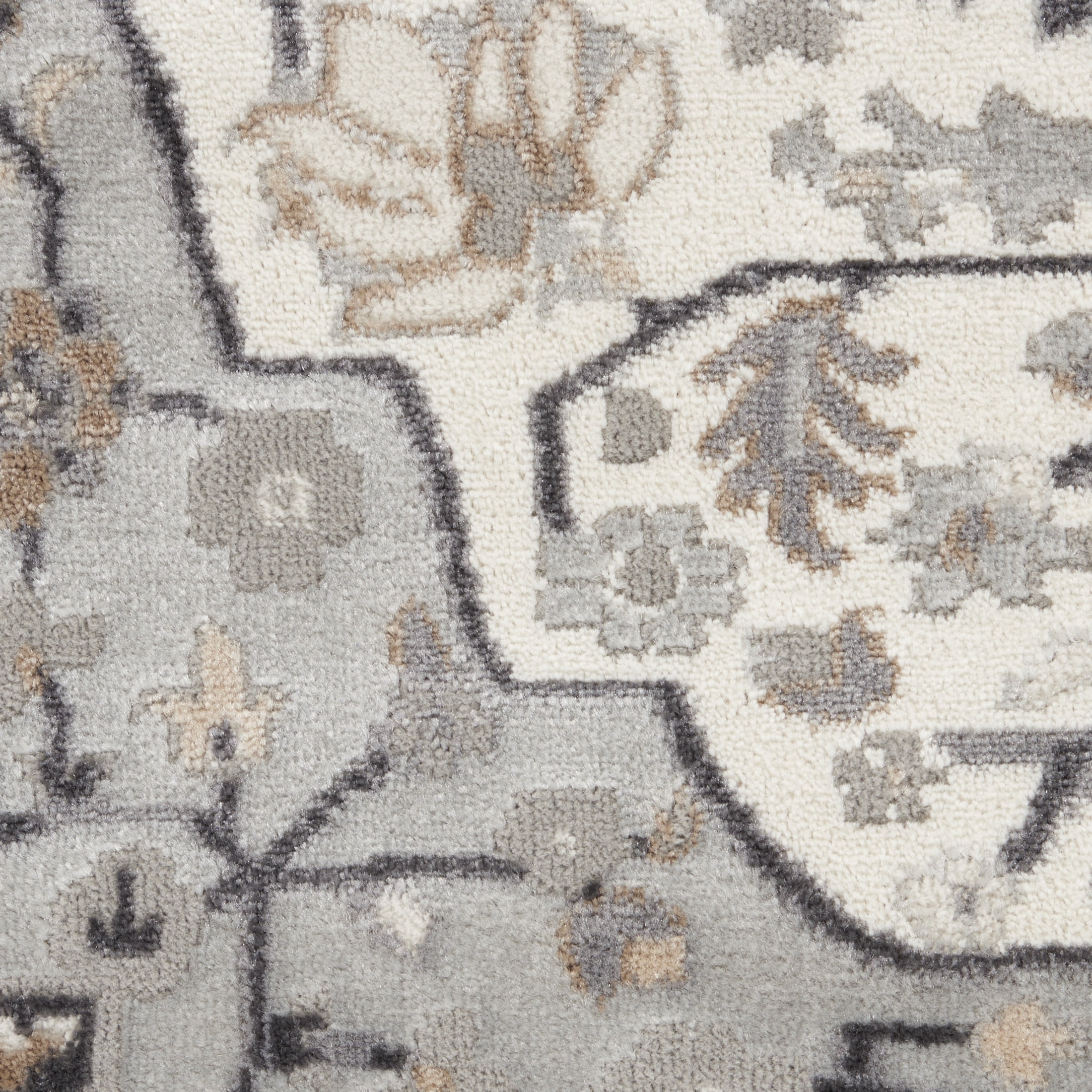 Nourison Elation Persian Ivory Grey 6' x 9' Area Rug (6x9)