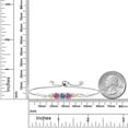 thumbnail image 3 of 925 Sterling Silver and 10K Yellow Gold Persian Blue Moissanite Pink Moissanite and White Lab Grown Diamond Tennis Bracelet for Women (1.52 Cttw, Gemstone Birthstone, Fully Adjustable up to 9 inch), 3 of 4