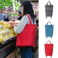 thumbnail image 2 of CAROOTU Portable Folding Shopping Cart Large Capacity Multifunctional Waterproof Grocery, 2 of 5
