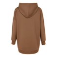 thumbnail image 4 of Womens Oversized Hoodie Dress 2025 Fall Solid Sweatshirts with Zipper Side Slit Casual Fashion Loose Pullover Tops, 4 of 5