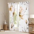 thumbnail image 3 of jejeloiu Rustic Flower Floral Blackout Curtains Set of 2 (52x84 Each),Modern Aesthetic Art Window Curtains,Brown White Curtains and Drapes For Men Women,Breathable Home Decor, 3 of 6