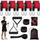 thumbnail image 1 of Bandas de Resistencia, Bandas de Entrenamiento de Tubo con Asas, Correas de Tobillo y Anclaje para Puerta, 5 Bandas de Ejercicio, 1 of 5