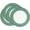Green, variant on Fennco Styles Tile Border Decorative Charger Plates 13" Round, Set of 4 - Gold Table Chargers for Dining Table, Wedding, Holiday & Event Décor