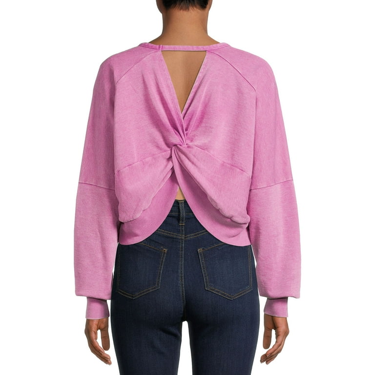 No Boundaries Junior s Twist Back Sweatshirt Walmart