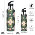 thumbnail image 2 of Yayeee 20oz Insulated Water Bottle Double Wall Stainless Steel with Flip Straw Lid, Pink Geometric Flowers, 2 of 7