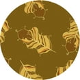 thumbnail image 1 of Ahgly Company Indoor Square Patterned Saddle Brown Area Rugs, 3' Square, 1 of 6