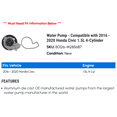 thumbnail image 2 of Water Pump - Compatible with 2016 - 2020 Honda Civic 1.5L 4-Cylinder 2017 2018 2019, 2 of 2