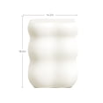thumbnail image 7 of LuxenHome White MgO Modern Curves Square 18.5-Inch Tall Side Table, Indoor and Outdoor, 7 of 7