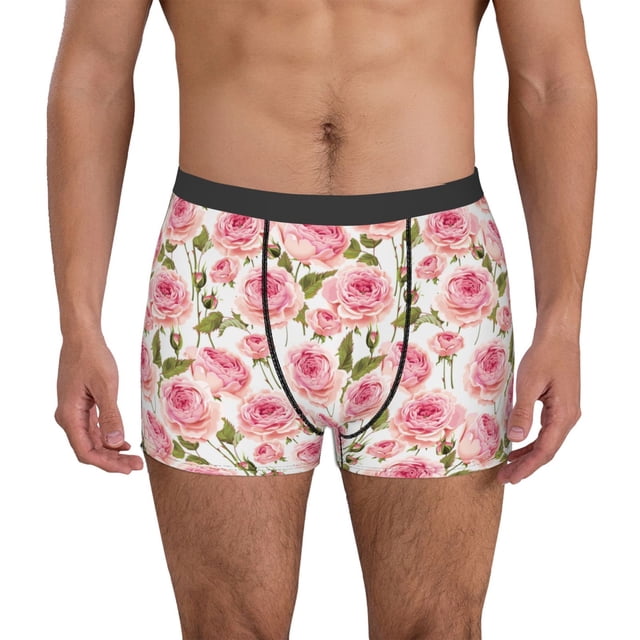 Fotbe Rose Flowers Calzoncillos Tipo Boxer con Bolsa de Soporte Total para Hombre, X-Temp Fresco, Transpirable y de Secado Rápido-XX-Large