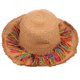 thumbnail image 3 of 1 sombrero de playa elegante con protección solar y borlas coloridas., 3 of 5
