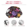 thumbnail image 5 of Kdxio Halloween Skeleton Print Shower Cap for Women,Elastic and Reusable,Double Waterproof Layers Bathing Hat, 5 of 9
