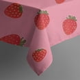 thumbnail image 5 of Red Strawberry Plants Fruit Pink Pattern Square Tablecloth,Waterproof Square Table Cover,Wipeable Spillproof Washable Table Cover for Home Kitchen Party Decor 52"x52"(132x132cm), 5 of 6