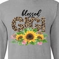 thumbnail image 4 of Inktastic Blessed Gigi Distressed Leopard Print and Sunflowers Long Sleeve T-Shirt, 4 of 5
