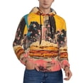 thumbnail image 2 of Salouo Psychedelic Band Hotdog Art Pattern Men's Fall Hoodie Sweatshirt,Sport Hoodie with Pockets for Men Pullover Casual Hooded Sweatshirt-Medium, 2 of 7
