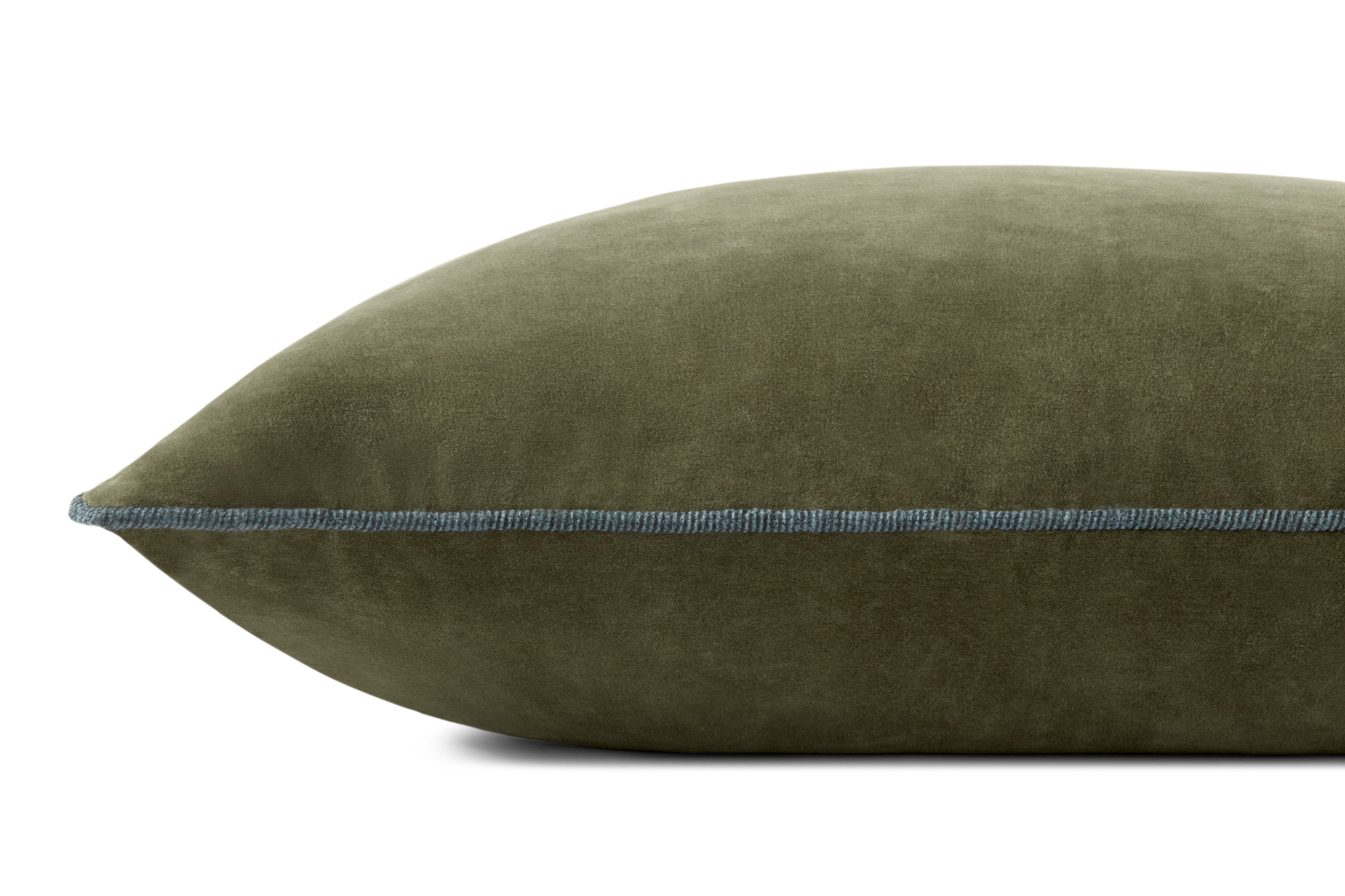Chris Loves Julia x Loloi Liza Green 16'' x 26'' Decorative Pillow