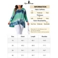 thumbnail image 6 of Agnes Orinda V Neck Plus Size Tops for Women Elbow 3/4 Sleeve Loose Fit Casual Blouse Tee Top Tie Dye T Shirts Trendy, 6 of 6