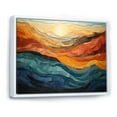 thumbnail image 2 of Designart "Coral Blue Bold Mountains Landscape" Modern Floater Framed Canvas Wall Art, 2 of 7