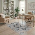 thumbnail image 2 of ODIKA 4'x6' Washable Area Rug Pet Friendly, Non-Shedding Abstract Watercolor Boho Interlocking Shapes Border Geometric for Bedroom, Reading Nook, 2 of 7