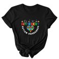 thumbnail image 4 of Liquidation d'Économies! T-Shirt Grande Taille pour Femmes BEFOKA, Blouse Décontractée d'Été pour Femmes, Mode Printemps et Été 2024 pour Femmes Motif Imprimé Col Rond Manches Courtes T-Shirt Haut/chemise, 4 of 5