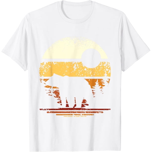Retro Forest Bear Camiseta