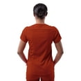 thumbnail image 2 of Adar Pro Scrubs For Women - Modern V-Neck Scrub Top - P7002 - Red Ochre - S, 2 of 7