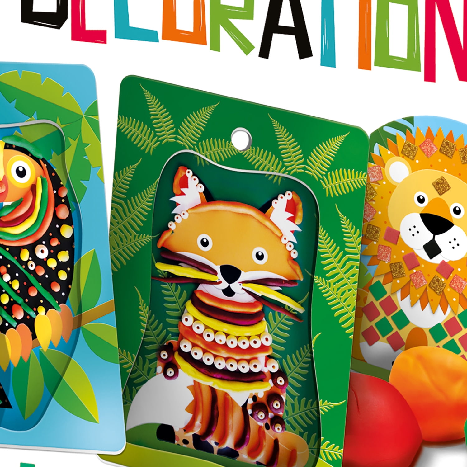 Headu: My First Art Decorations - Build Animal Hang Photos & Magnets, Mold Clay, String Beads, Tactile Crafts, Creative Dexterity Techniques, Kids 4+