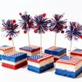 thumbnail image 5 of Miwamany 10pcs 4th of July Cocktail Picks Firework Party Picks Red Blue Silver Cocktail Sticks Fancy Toothpicks Food Picks Fruit Skewers Cupcake Toppers for Party Decoration Supply, 5 of 6