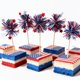 thumbnail image 5 of Palillos Decorativos Festivos para Postres, Cupcakes, Pasteles y Sándwiches: Decoraciones para Fiestas Del Día de La Independencia, Palillos para Cócteles con Forma de Hamburguesa y Brocheta de Fruta, 5 of 6
