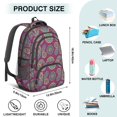 thumbnail image 5 of Paisley and Floral Purple Pattern Cute School Backpack Bag with Padded Back and Adjustable Shoulder Straps 16.9 X 12.6 X 5.9 Inches, 5 of 5