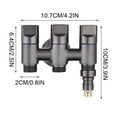 thumbnail image 2 of Xecvkr Stainless Steel Inlet 3 Way Faucet Compact Water Control Diverter Rust Leak Proof Bathroom Kitchen Universal Easy Install 1 Set, 2 of 5