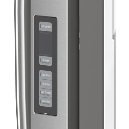 GE - 23.1 Cu. Ft. French Door Counter-Depth Refrigerator - Stainless steel
