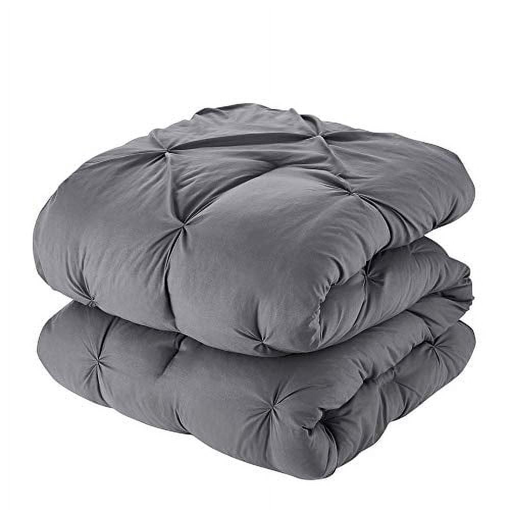 Sweet Home Collection 8-Piece Pintuck Bed In A Bag Luxury Soft Bedding Set, King, Gray