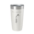 thumbnail image 1 of Highland Lake Map Tumbler Travel Mug Insulated Laser Engraved Coffee Cup Connecticut 20 oz White, 1 of 1