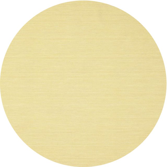 Ahgly Company Machine Washable Indoor Round Contemporary Chrome Gold Yellow Area Rugs, 6' Round