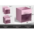 thumbnail image 6 of Sorbus Foldable Storage Bins – Set of 6 Fabric Cubes with Clear Window & Handles for Shelves and Closets (Pastel Color Mix), 6 of 7