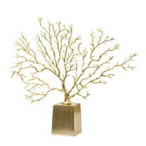 CC Home Furnishings Abstract Twig Tree with Base - 19.25" - Gold