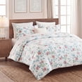 thumbnail image 4 of Pink Floral Duvet Cover King Size, 100% Cotton Duvet Cover Set with Zipper Closure & Corner Ties, Soft Breathable Branches Floral Bedding Set for All Seasons, 4 of 8