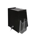thumbnail image 3 of 8.5 x 11" Acrylic Ballot Box with Sign Holder Side Pocket - Black 19229, 3 of 6