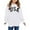 White, variant on WUXIAN Toddler USA Printed Crew Neck Long Sleeved Girls Sweatshirt Pullover Cozy Streetwear