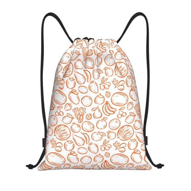 Fotbe Simple Fruit Bolsa Mochila con Cordón Estampada, Bolsa de Gimnasio Deportiva, Bolsa Cinch, Bolsa con Cordón para Hombres y Mujeres-Small