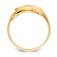 thumbnail image 2 of 14k Yellow Gold Sea Dolphin Ocean Fish Beach Nautical Ring Animal Shell Life, 2 of 9