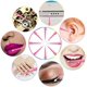 thumbnail image 2 of 100 cepillos microaplicadores, microcepillo de plástico desechable, aplicador de micropestañas, maquillaje, extensión de pestañas, punta de labios (rosa) ER, 2 of 5