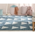 thumbnail image 6 of Well Woven Tango Blue Geometric Triangle Pattern Stain-resistant Runner Rug (2'7" x 9'10"), 6 of 8