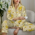 thumbnail image 6 of Fotbe Cute Bee Gnome 2 Pattern Long Sleeve Pajama Set for Women,Sleepwear Set,2-piece Loungewear Set,Soft PJs Comfy Nightwear with Pockets -X-Large, 6 of 7