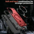 thumbnail image 3 of Rugged Phone Case for Samsung Galaxy A25 5G, Military Grade Shockproof Samsung Galaxy A25 5G Case with Ring Holder, Kickstand, TPU & PC Shell Compatible with MagSafe Samsung Galaxy A25 5G Cover, Red, 3 of 6